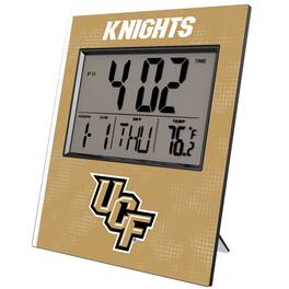 Keyscaper - UCF Knights Cross Hatch Digital Desk Clock - Multicolor
