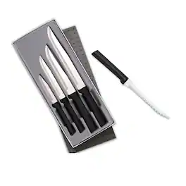 Rada - 4 Piece Wedding Register Set & 5-Inch Tomato Slicer Stainless Steel Serrated Blade, Handles - Black
