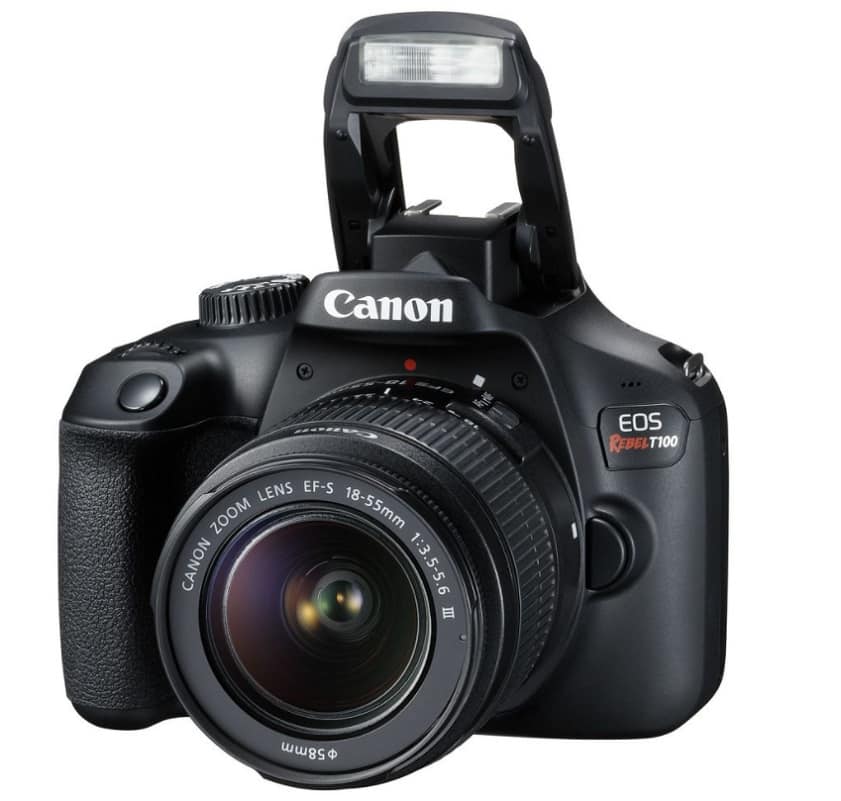 Canon - EOS Rebel T100 DSLR Camera w/EF-S 18-55mm f/3.5-5.6 DC Lens (International Model)