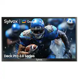 Sylvox - 43" Outdoor TV, 1000nits Google Smart TV, IP55 Waterproof Partial Sun Outside TV(Deck Pro2.0)