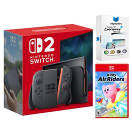 Switch 2 Video Game Console with Kirby Air Riders and MightySkins Code Bundle - Nintendo Switch 2