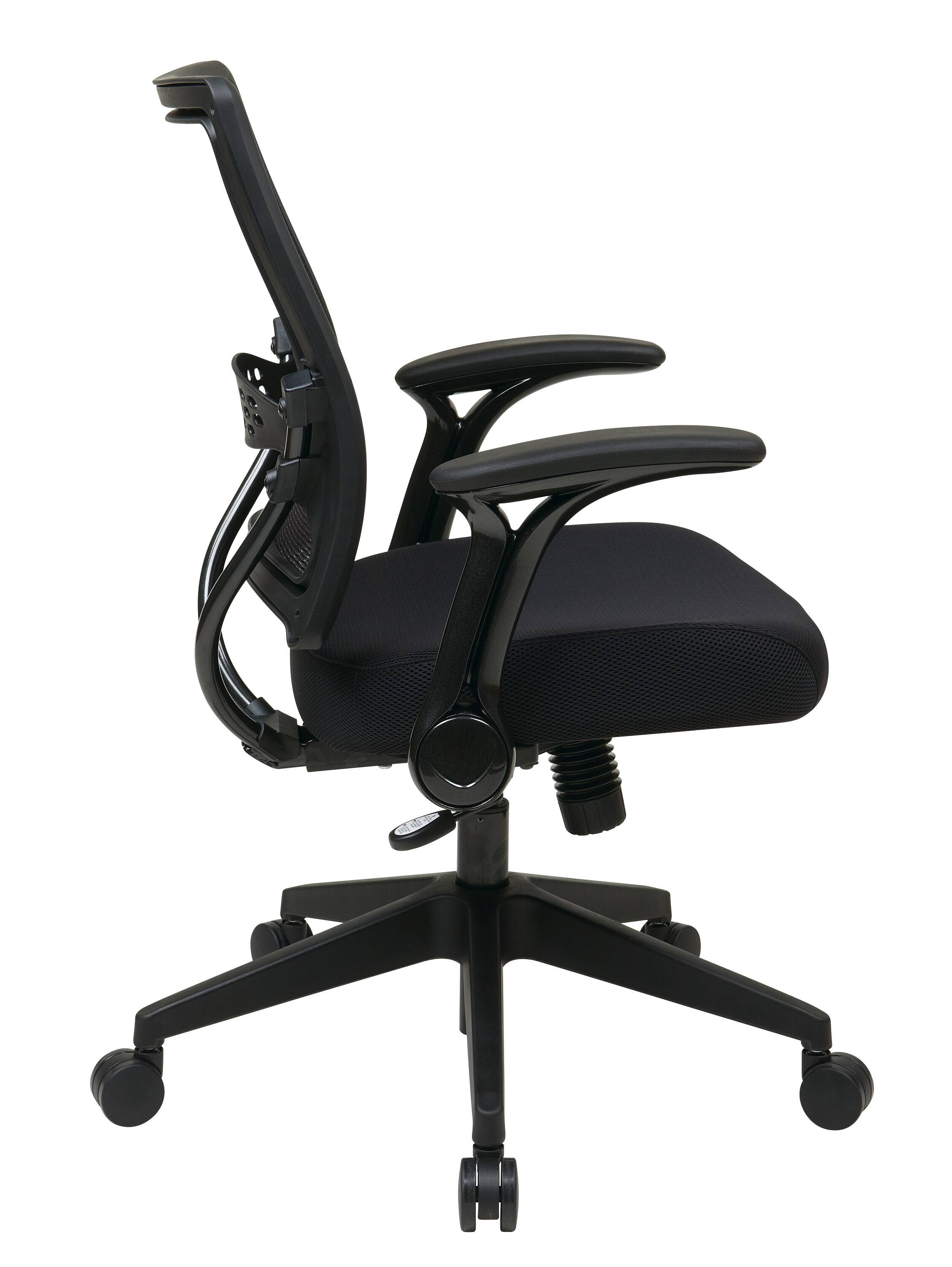 Left. Office Star Products - Professional AirGrid® Mgrs Chair - Black.