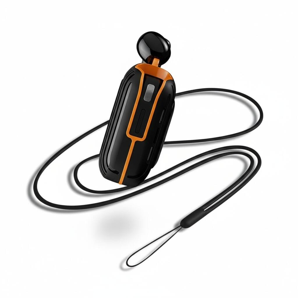 Angle. 3P Experts - Blink Buds True Wireless Earbuds with Digital Display - Black/Orange.