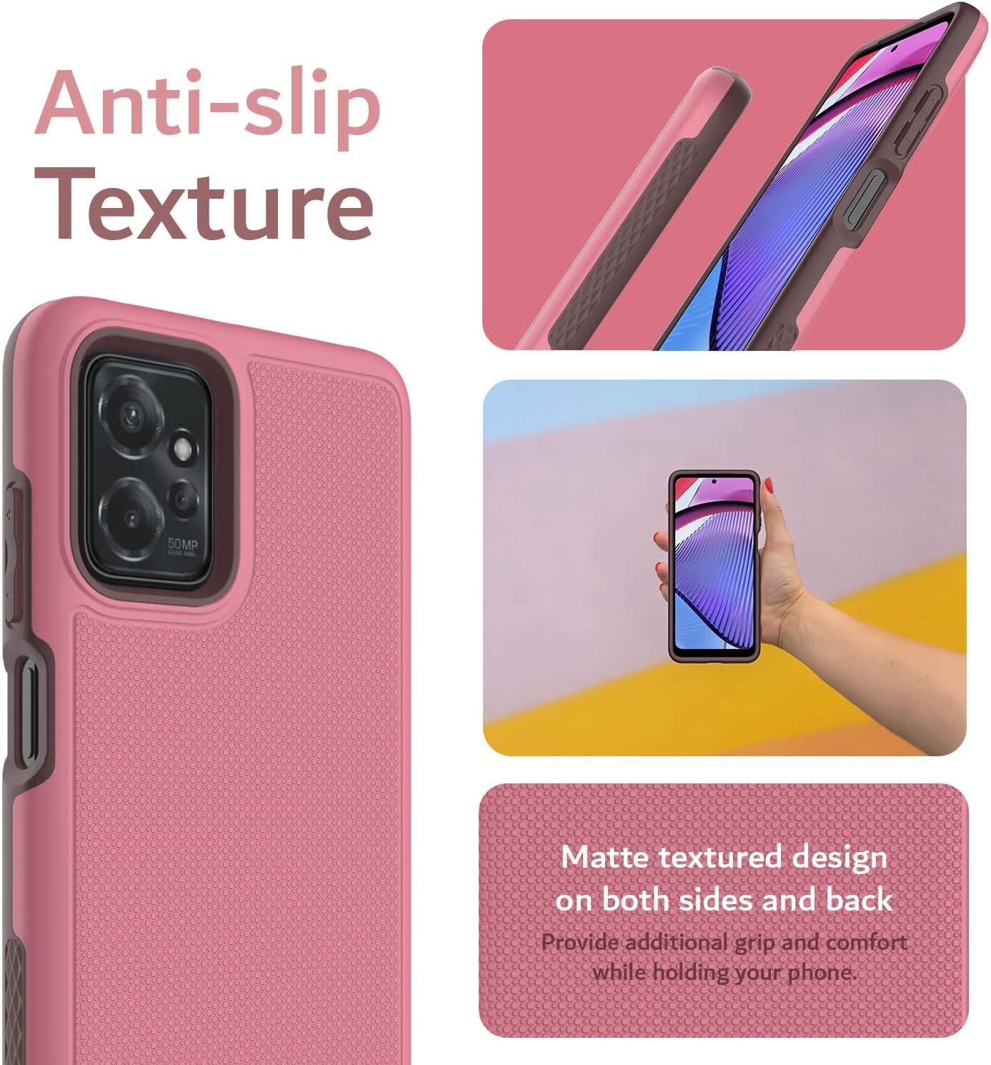Anti-slip Texture

Matte textured design on both sides and back. Provide additional grip and comfort while holding your phone.