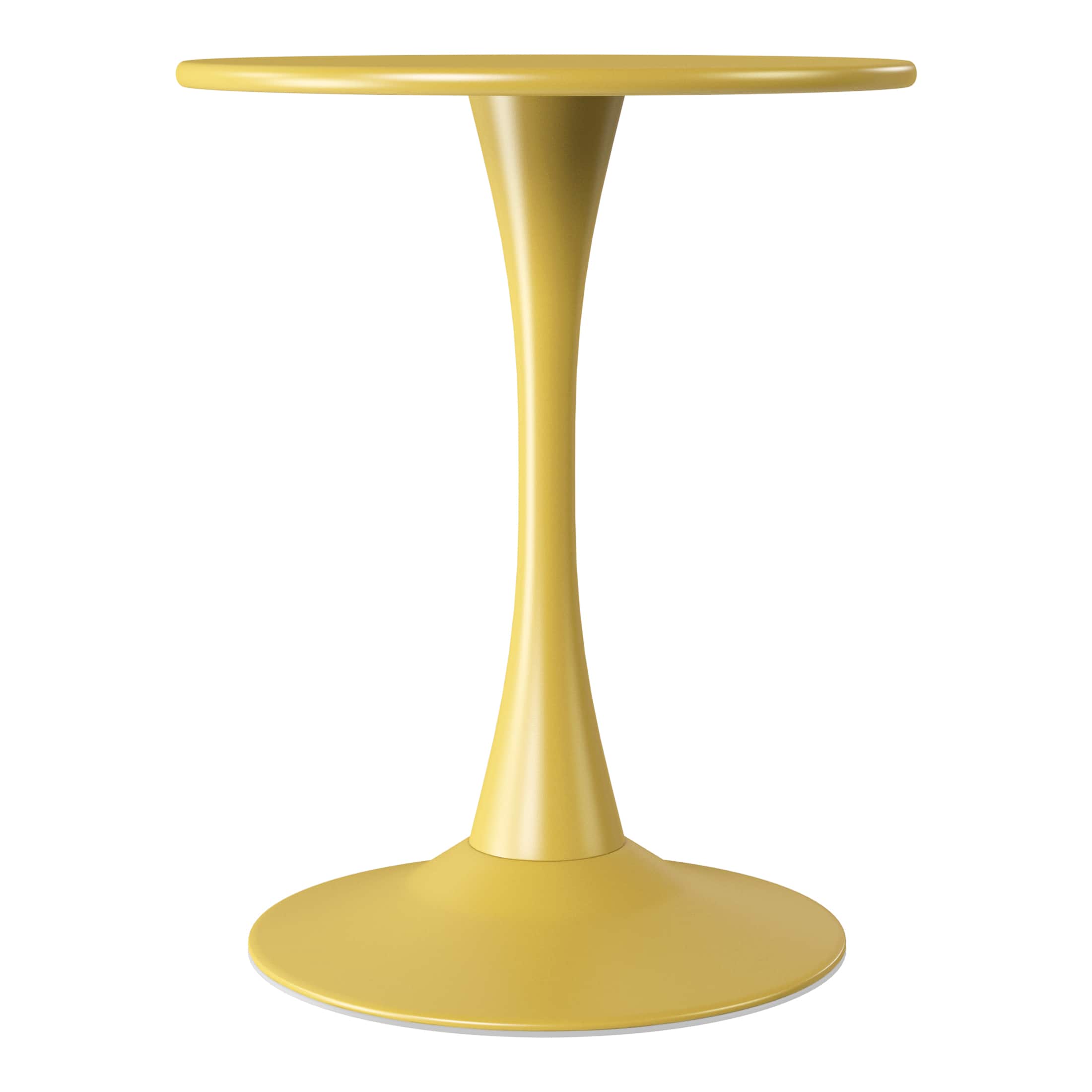 "WestinTrends - Playa 23.5"" Round Outdoor Indoor Metal Cocktail Dining Table - Yellow" price history on PriceWatchPro