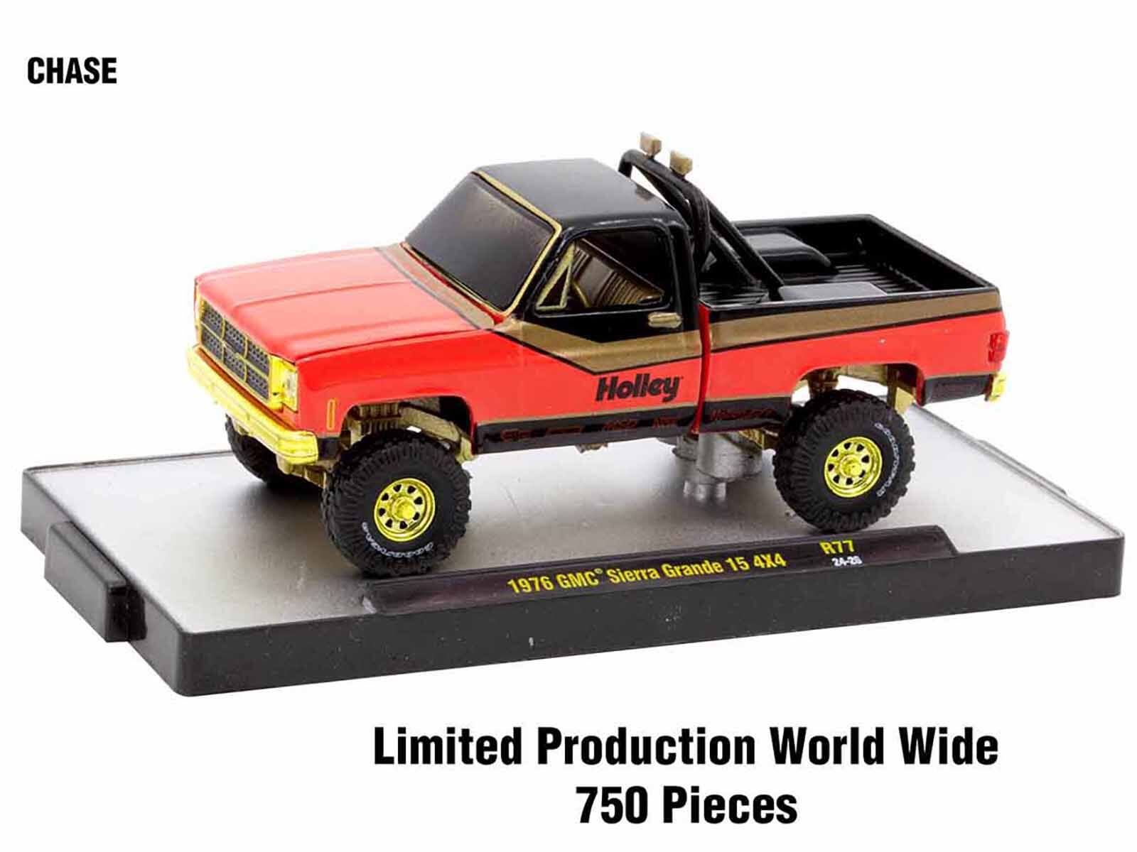 CHASE  
Holley  
1976 GMC Sierra Grande 15 4X4 R77 24-20  
Limited Production World Wide  
750 Pieces