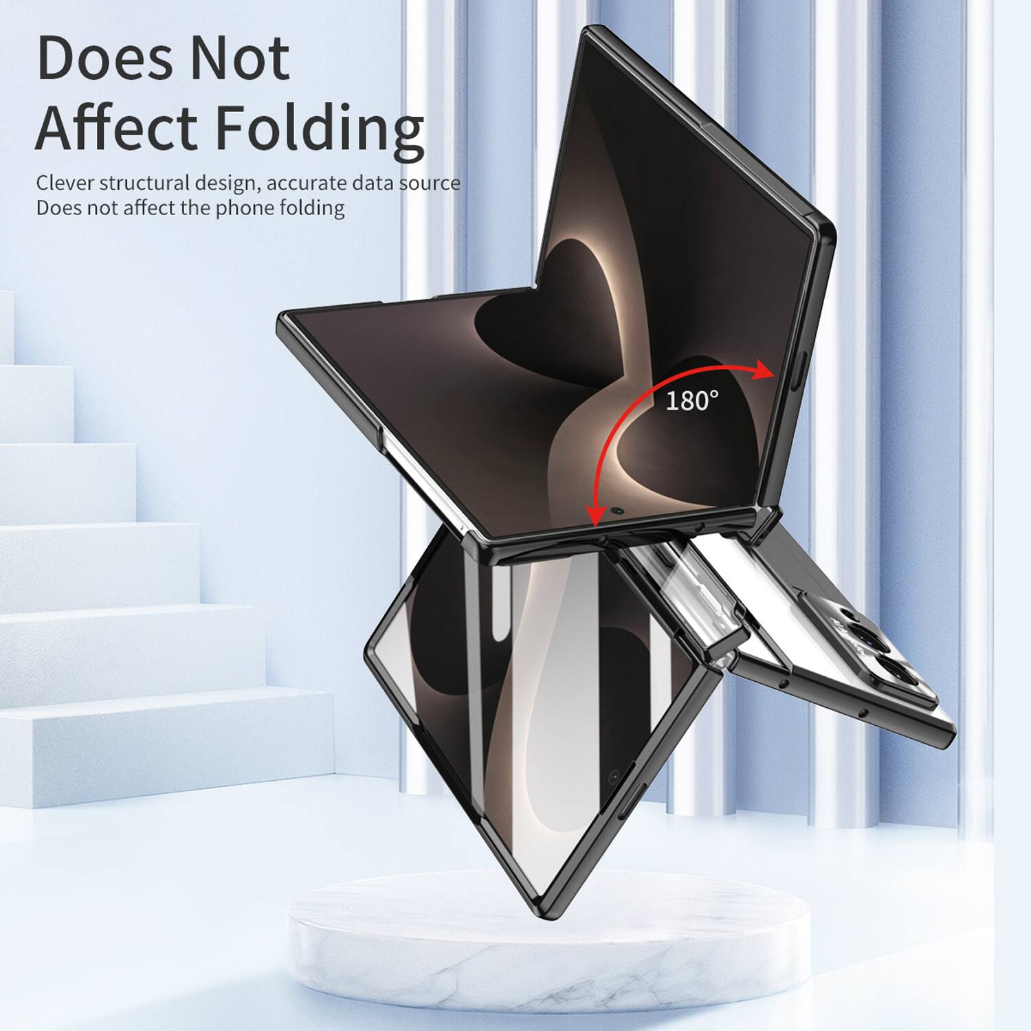 Does Not Affect Folding

Clever structural design, accurate data source

Does not affect the phone folding

180°