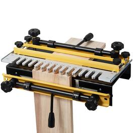 VEVOR - Dovetail Jig, 12 in Width, Dove Tailing Router Jigs with Router Bit & 1/2” Template, Precise Alignment Dove Tail Jig - Yellow;Silver;Black