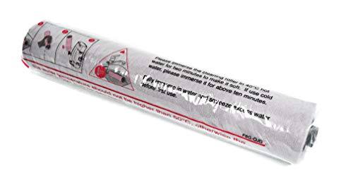 Sure, here is the corrected and grouped text from the image:

---

**Instructions:**

1. **Before use:**
   - Please immerse the cleaning roller in water for 40°C or above for ten minutes to make it soft.
   - If not, use cold water and soak for ten minutes.

2. **After use:**
   - Save the roller and squeeze out the water.

---

**Note:**
- Fully immerse the roller before first use.
- Do not use hot water above 40°C.

---

**Additional Information:**
- For the cleaning roller to be soft, it should be soaked in water for ten minutes.
- If not, use cold water and soak for ten minutes.
- Save the roller and squeeze out the water.

---

**Warning:**
- Do not use hot water above 40°C.

---

**Product Information:**
- Product code: 1200-01

---