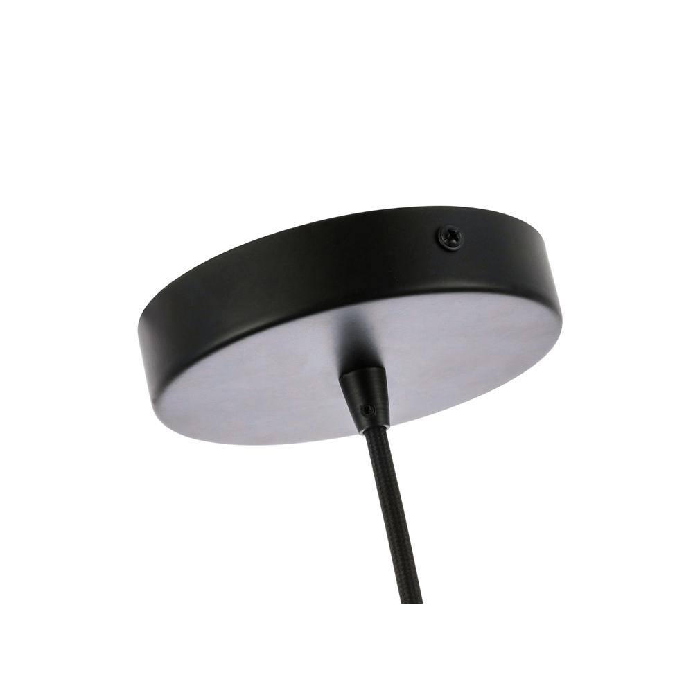 Alt View 3. Living District - Kason 1 light Black and Clear glass pendant - Black And Clear Glass.