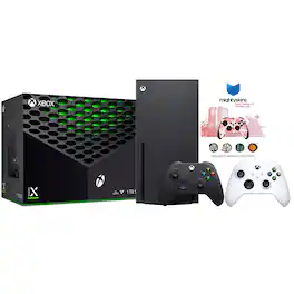 Xbox Series X 1TB Disc Console with Extra Controller and MightySkins Code Bundle