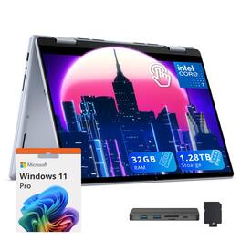 Dell - Inspiron 14" 2-in-1 Touchscreen Laptop,Intel 7-150U,32GB RAM,1TB SSD+288GB Dock Station,Win 11 Pro - Blue