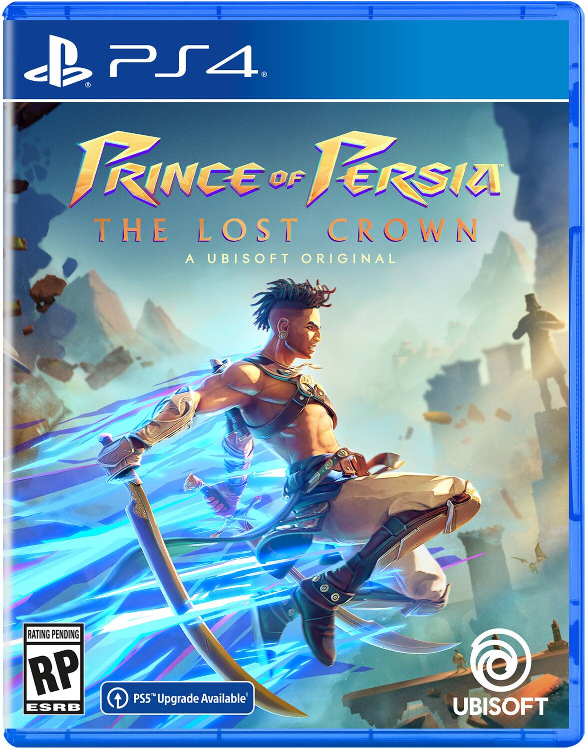 PS4, PRINCE OF PERSIA THE LOST CROWN A UBISOFT ORIGINAL, RATING PENDING RP ESRB, PS5 Upgrade Available, UBISOFT - T (Teen 13+)
