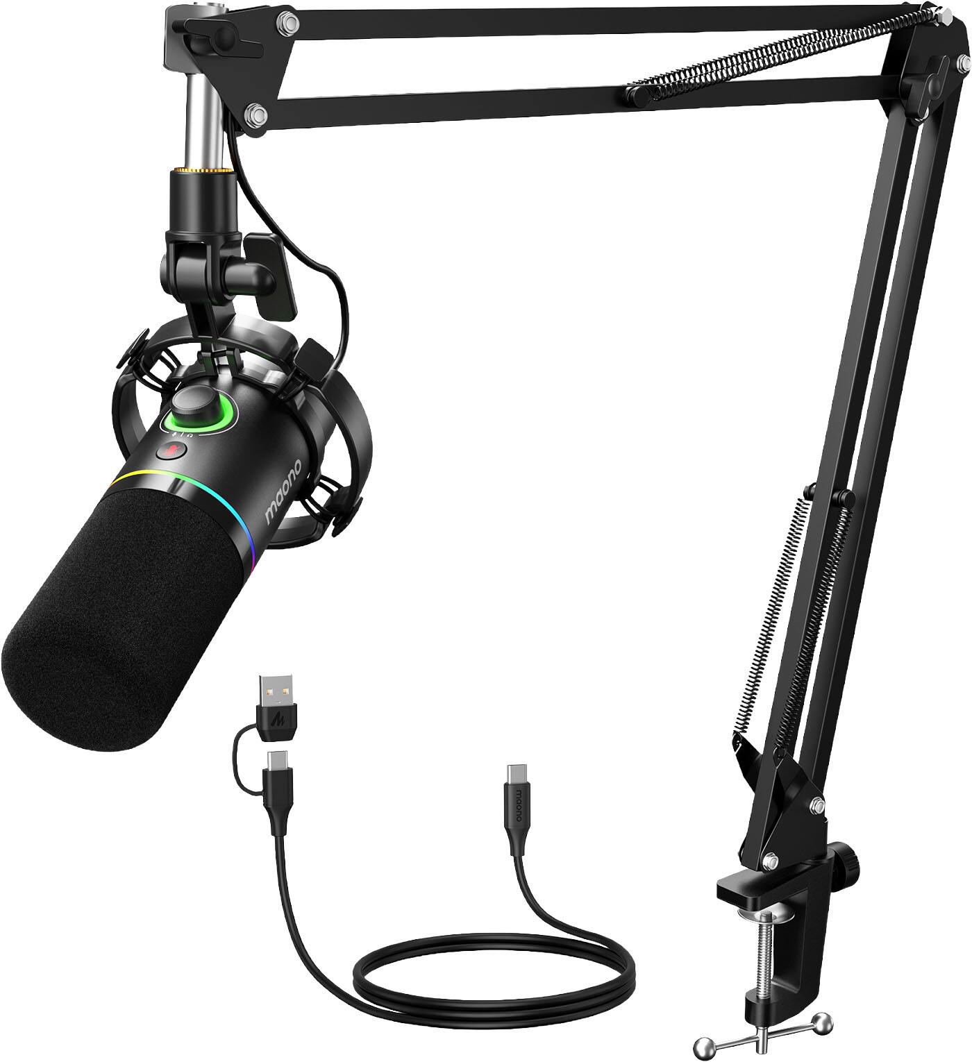 Front. Maono - PD200XS USB/XLR Dynamic Microphone Kit.
