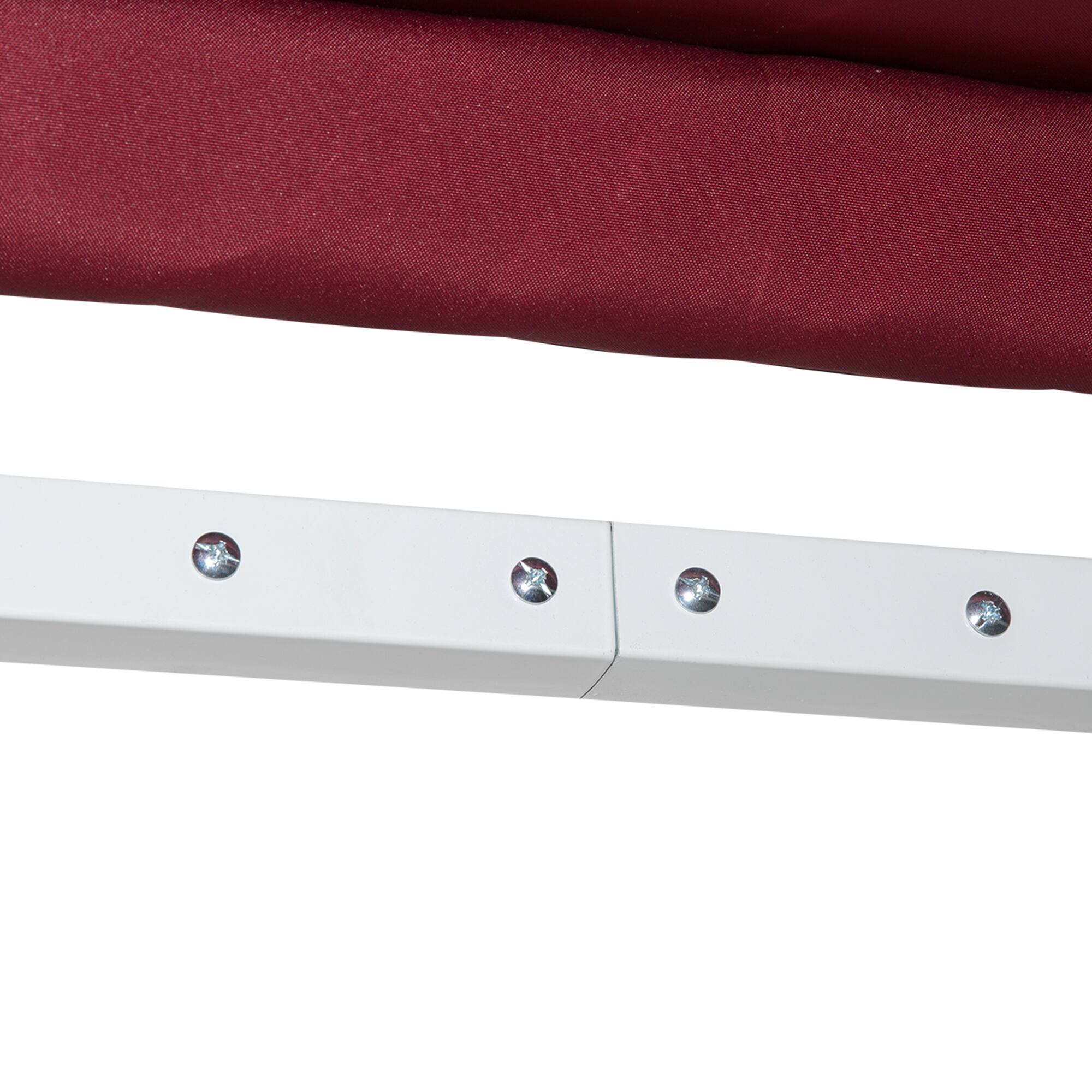 Alt View 8. Outsunny - 12' x 8' Retractable Awning Patio Awnings Sun Shade Shelter with Manual Crank Handle, 280g/m² UV - Red.