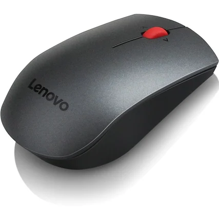 Front. Lenovo - Lenovo Professional Wireless Laser Mouse - Laser - Wireless - Radio Frequency - Black - USB - 1600 dpi - Scroll Wheel - Black.