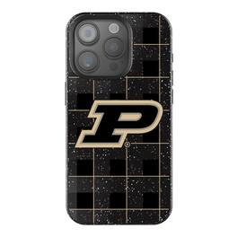 Keyscaper - NCAA - Purdue Boilermakers Plaid Bling iPhone Case - 14 - Black
