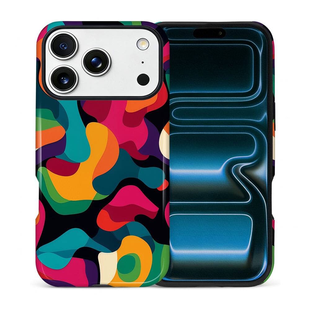 Front. Finnhomy - Smartphone Case for iPhone - Dual-Layer Heavy Duty Protective Cover - Color Flow - Color Flow for iPhone 17 Pro.