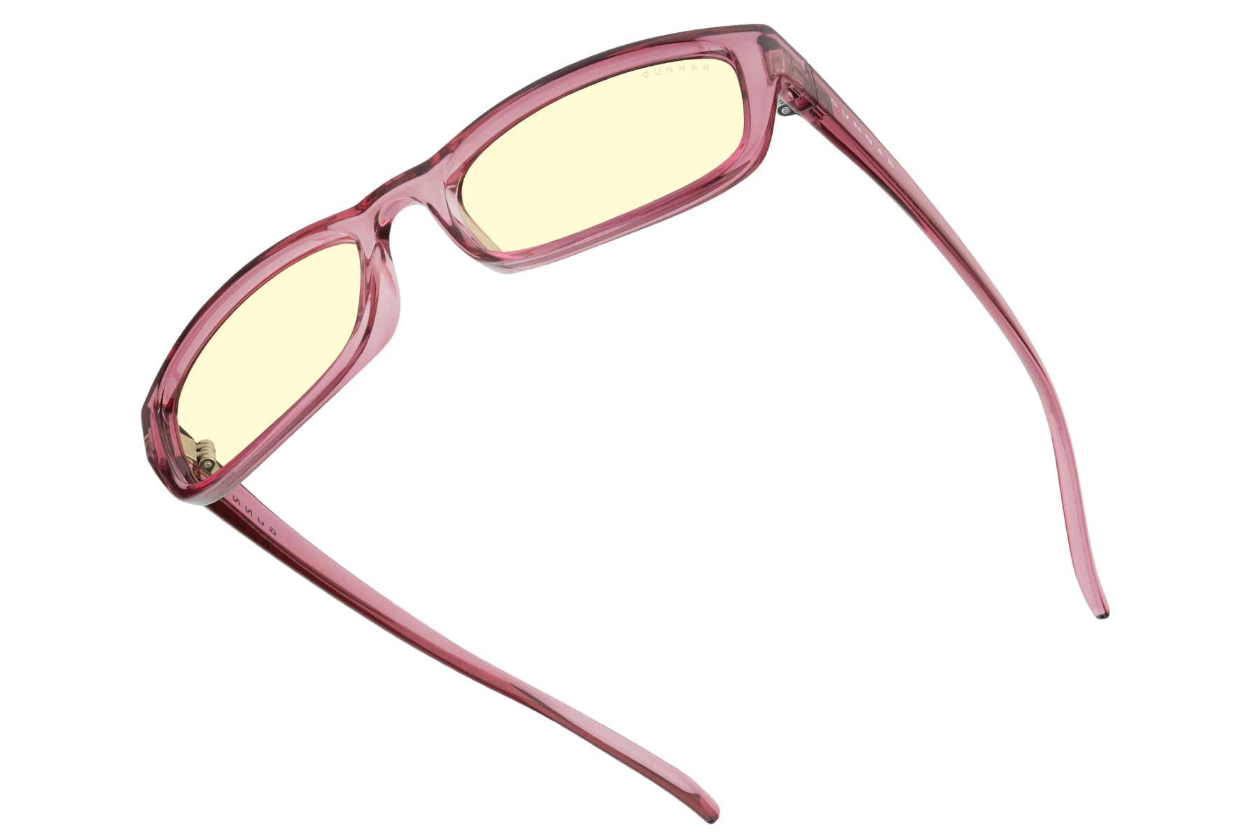 GUNNAR - Womens Computer Glasses - Elin, Amber Lens - Blue Light Blocking, Releive Dry Eye, Anti Glare - Plum Crystal