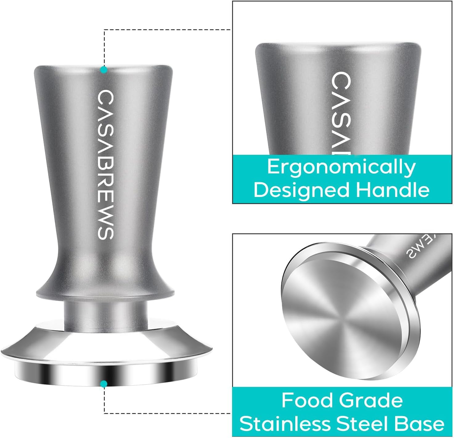 CASABREWS  
CASAI Ergonomically Designed Handle  
Food Grade Stainless Steel Base