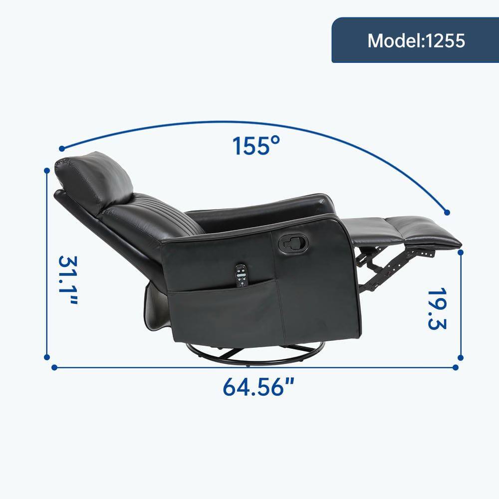 Model: 1255  
31.1"  
19.3"  
64.56"  
155°