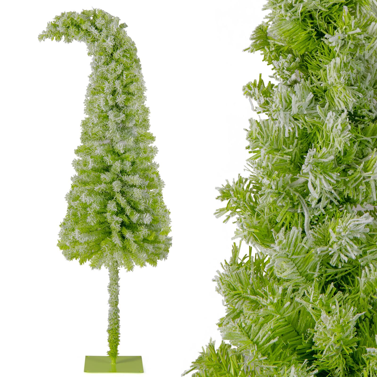 Alt View 10. Costway - Costway 7 FT Bendable Christmas Tree with Bendable Top, 366 Branch Tips, 160 Warm White LED Lights - Green.