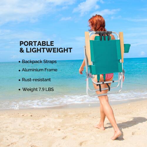 PORTABLE & LIGHTWEIGHT  
- Backpack Straps  
- Aluminium Frame  
- Rust-resistant  
- Weight 7.9 LBS