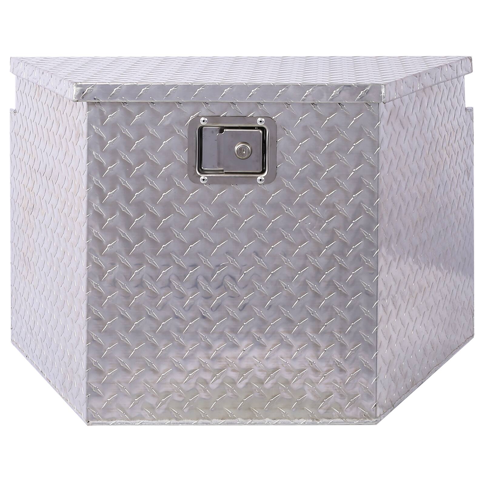 Front. APRILSOUL - 29 Inch Aluminum Truck Tool Box Lightweight Corrosion Resistant Versatile Mounting - Silver.