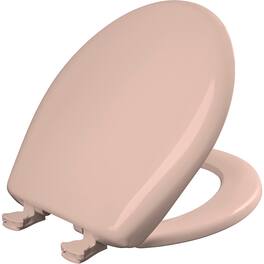 BEMIS - Round Plastic Toilet Seat with STA-TITE Seat Fastening System, EasyClean and WhisperClose Hinge - Venetian Pink