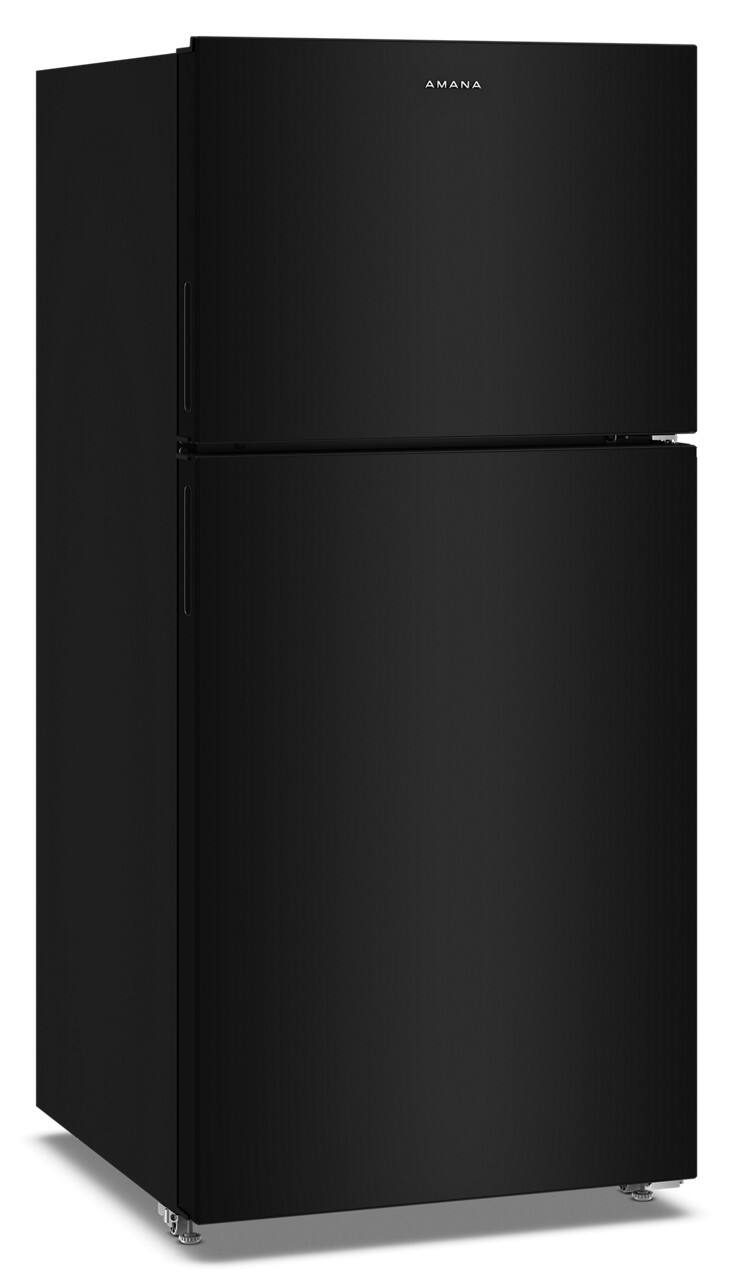 Angle. Amana - 19 Cu. Ft.Garage Ready Top-Freezer Refrigerator and - Black.