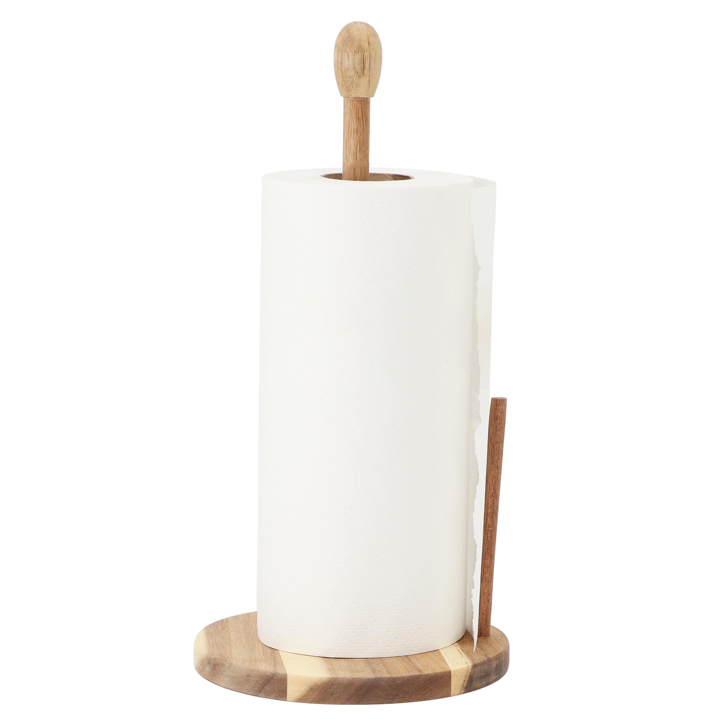 MegaChef - 14 inch Acacia Wood Paper Towel Holder - Brown