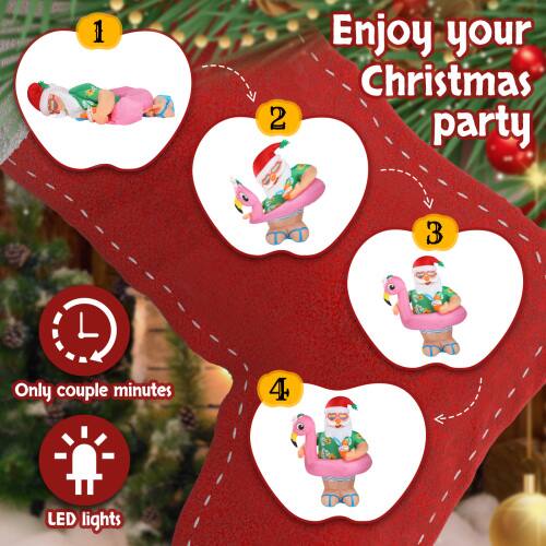 1. Enjoy your Christmas party

2. Only couple minutes

3. LED lights