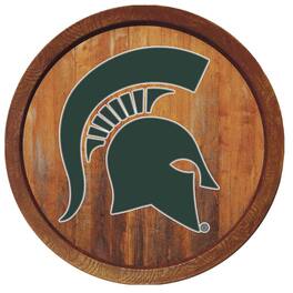 The Fan-Brand - Michigan State Spartans 21'' x 21'' Color Logo Faux Barrel Top Sign - Multicolor