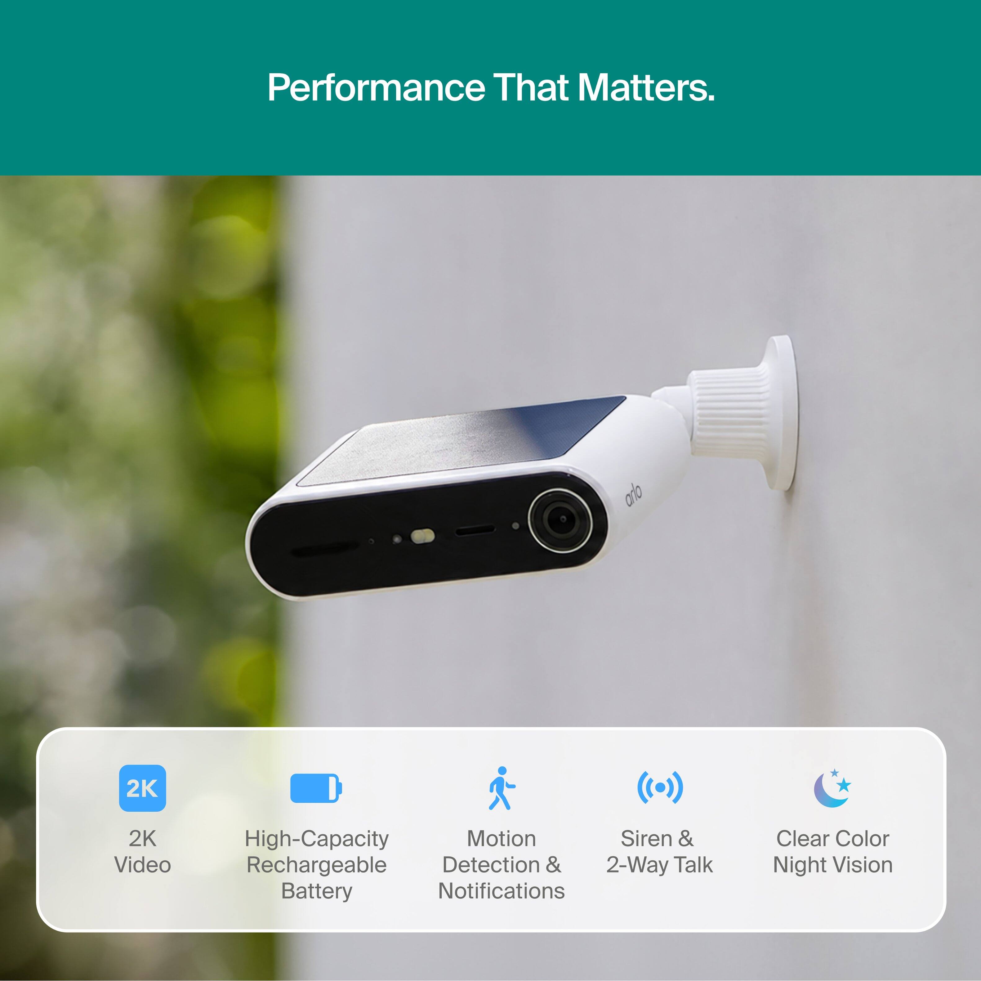 Performance That Matters.

2K Video
High-Capacity Rechargeable Battery
Motion Detection & Notifications
Siren & 2-Way Talk
Clear Color Night Vision