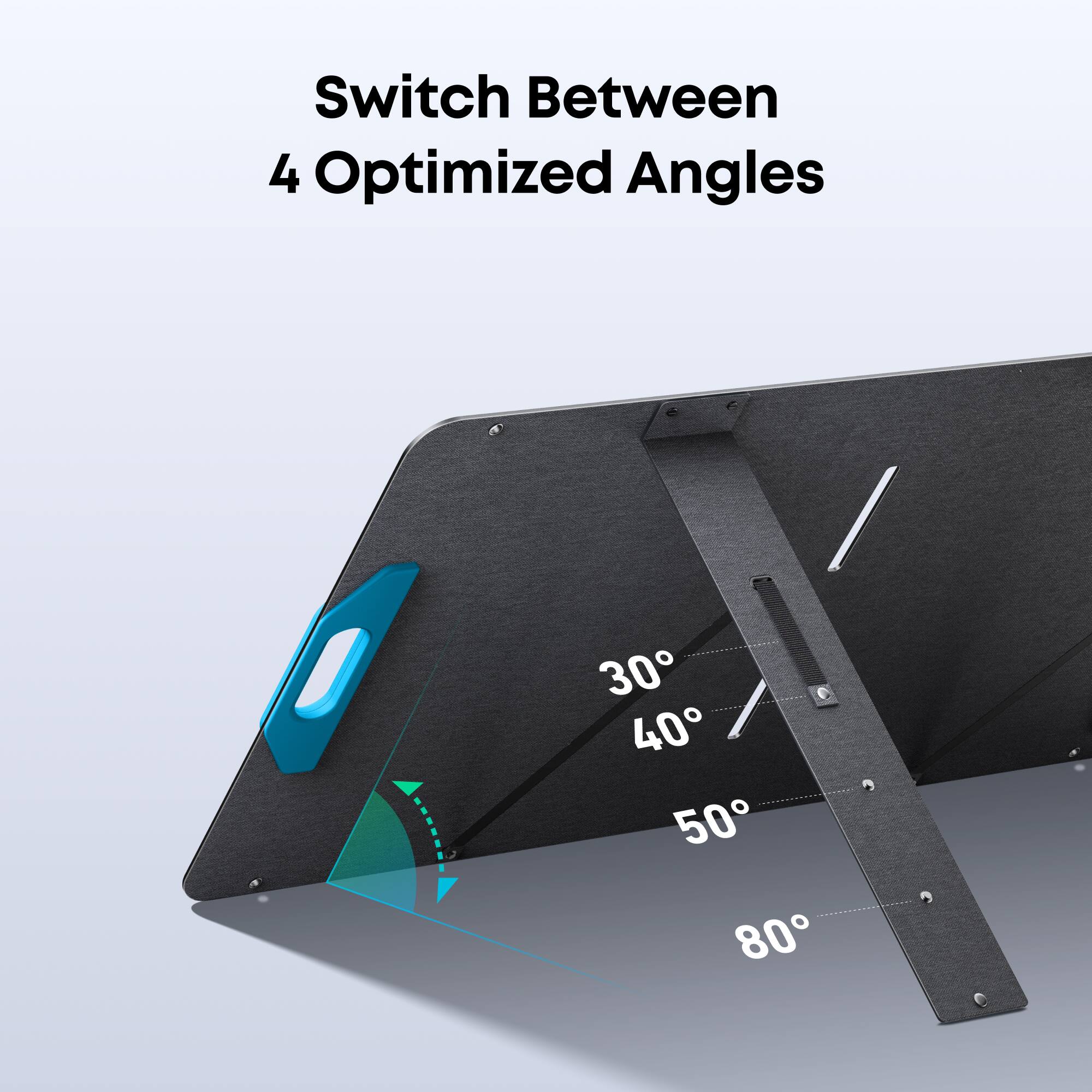 Switch Between 4 Optimized Angles  
30° 40° 50° 80°