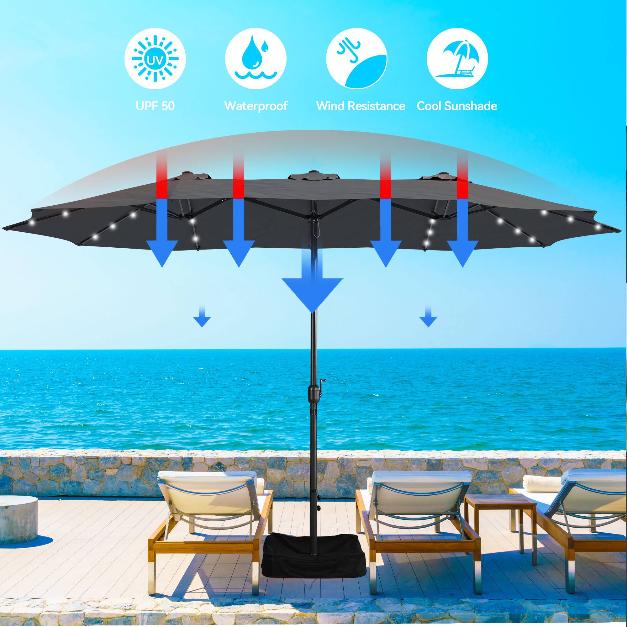 UV UPF 50, Waterproof, Wind Resistance, Cool Sunshade