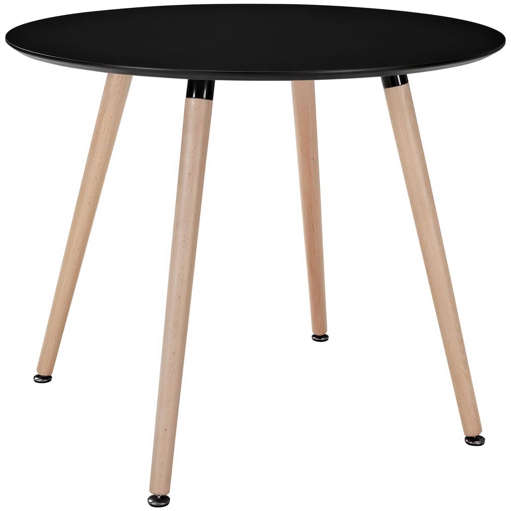 Angle. Modway - Track Round Dining Table by Modway - Black.