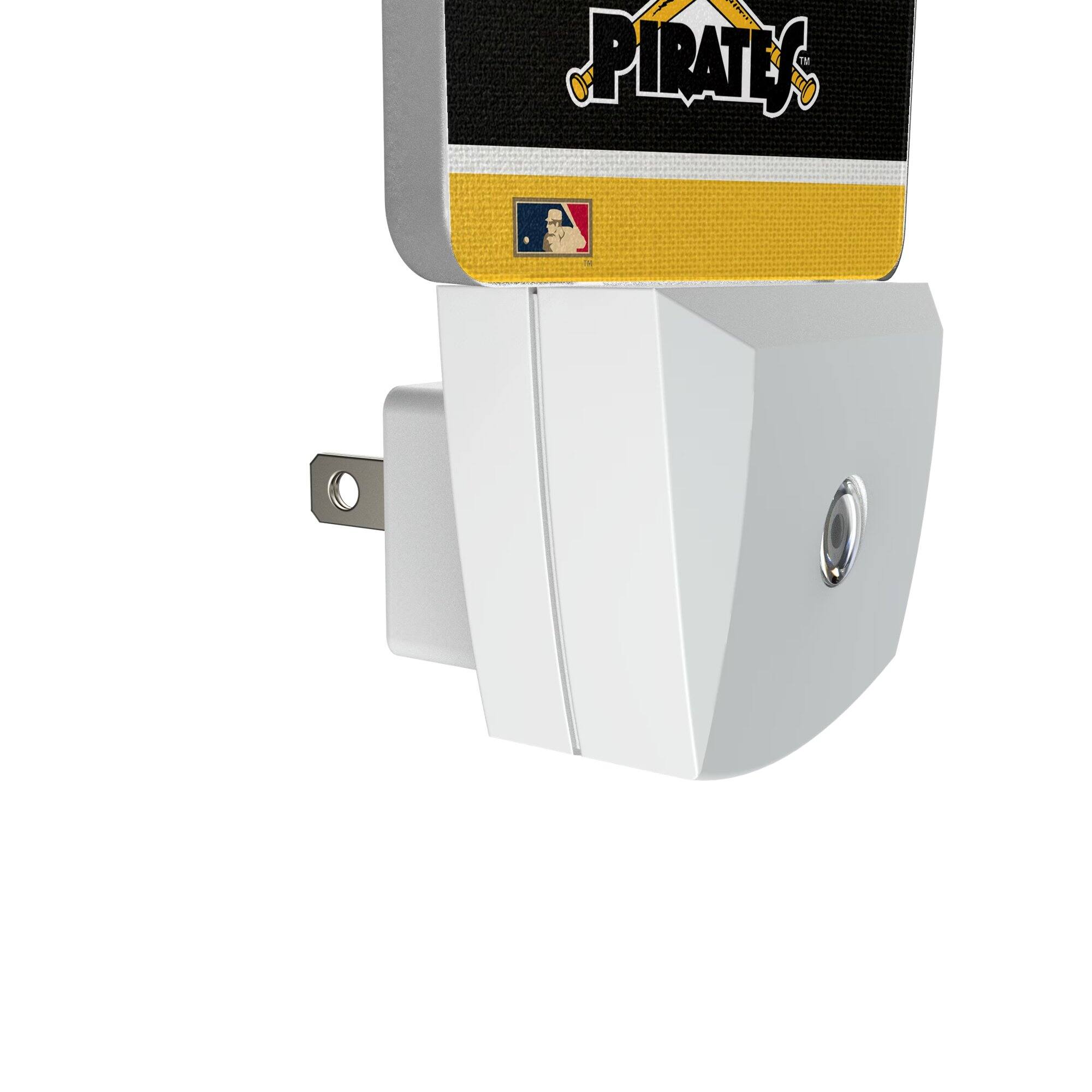 Alt View 2. Keyscaper - Pittsburgh Pirates Stripe Design Nightlight 2-Pack - Multicolor.