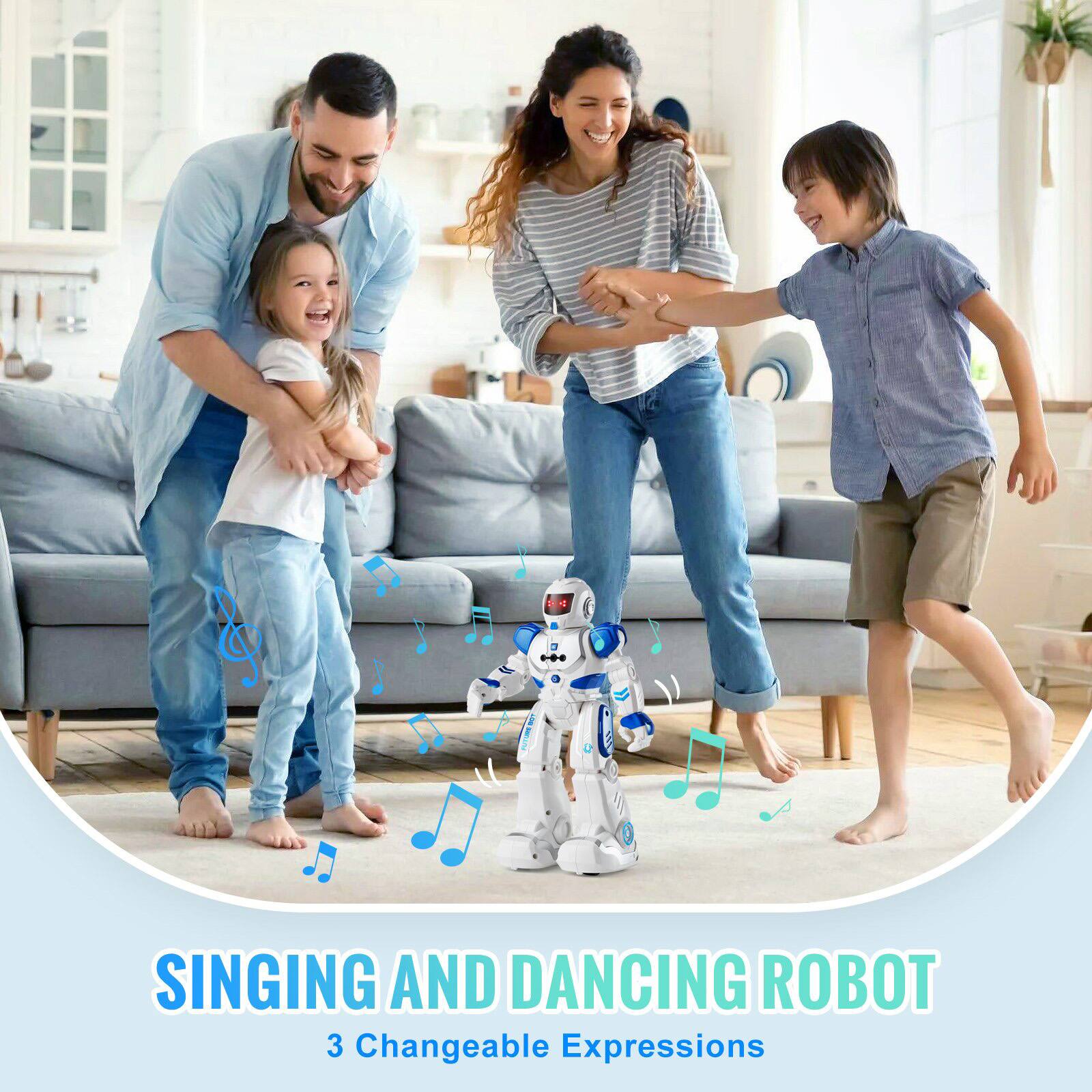 SINGING AND DANCING ROBOT  
3 Changeable Expressions