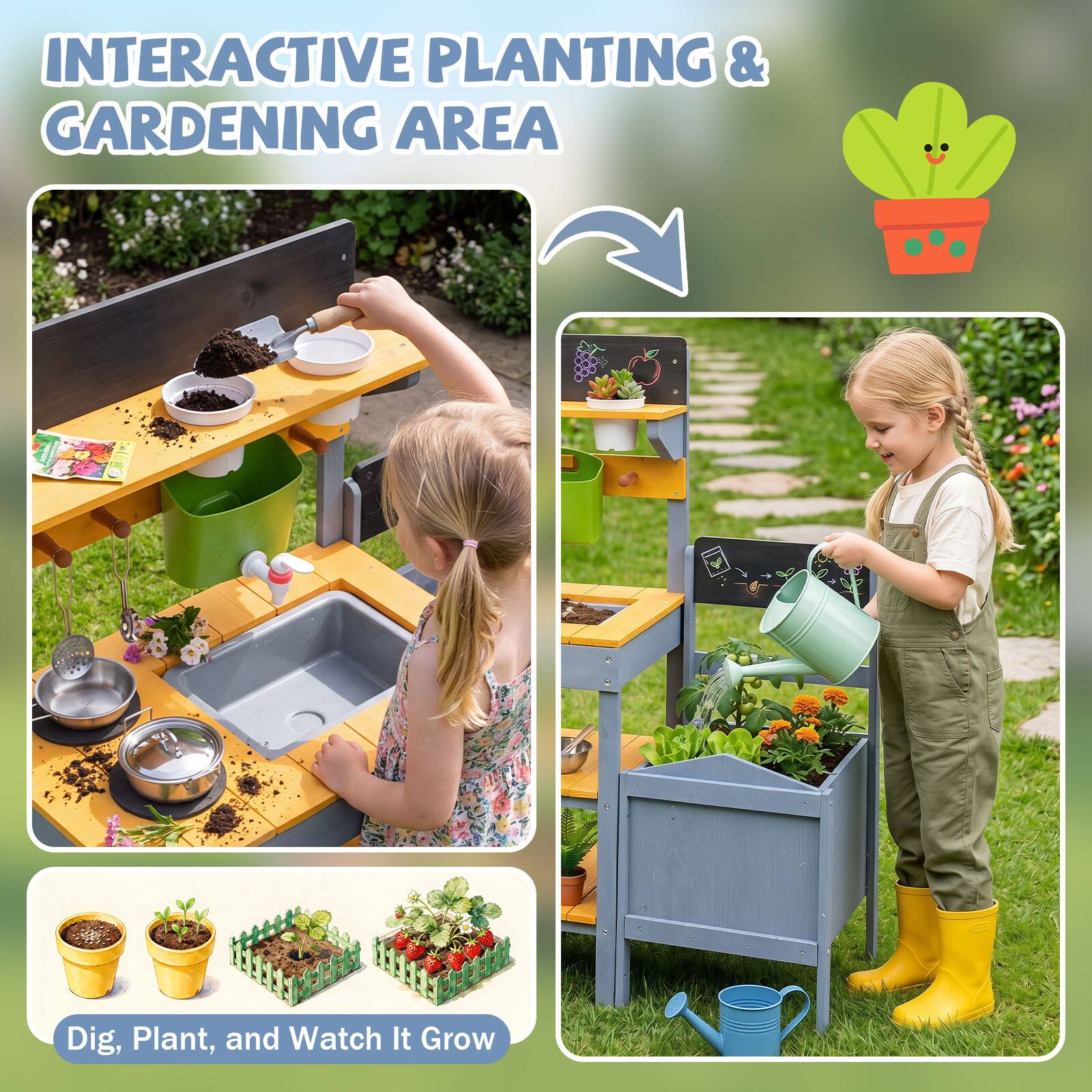 INTERACTIVE PLANTING & GARDENING AREA

Dig, Plant, and Watch It Grow