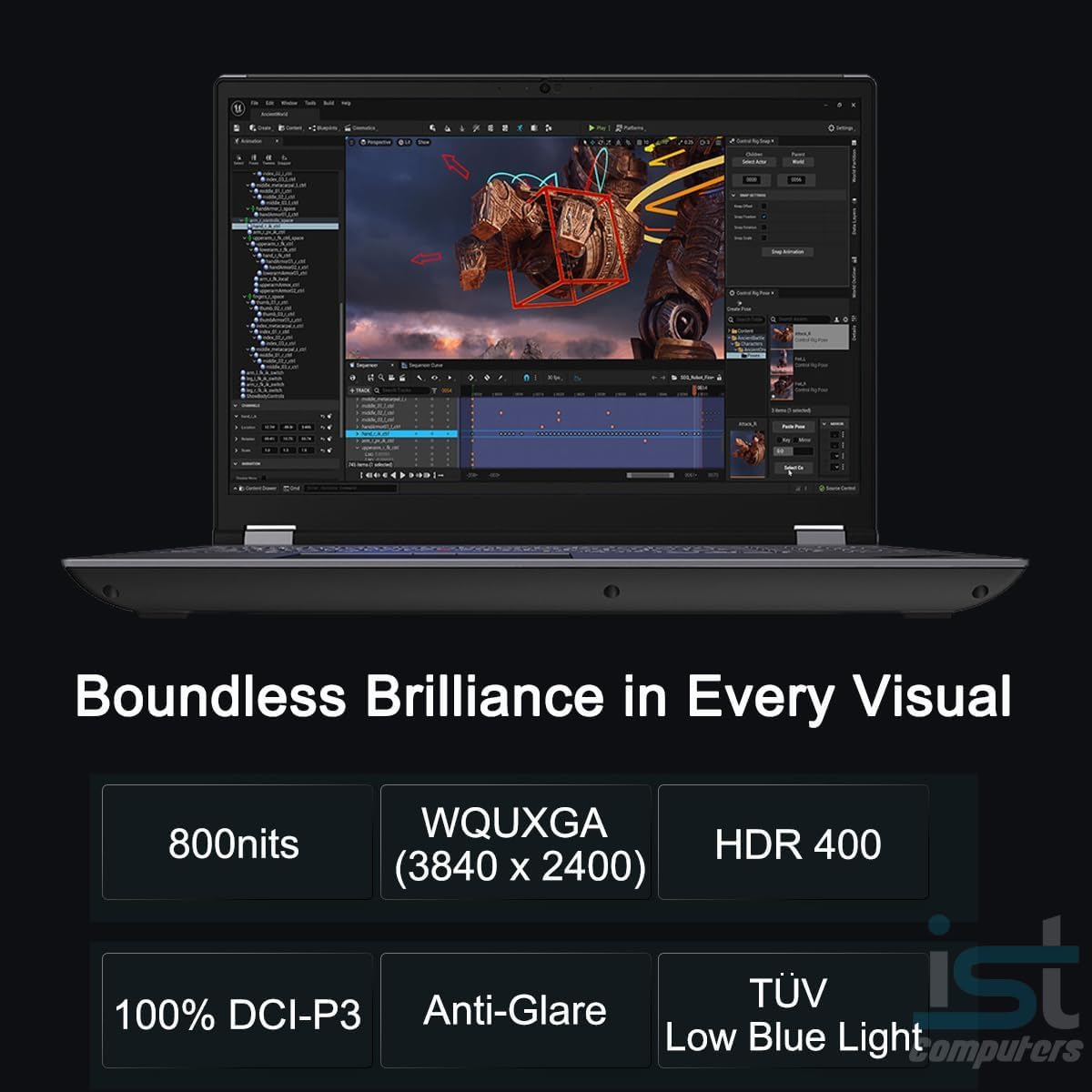 7 - P a . Boundless Brilliance in Every Visual  
WQUXGA (3840 x 2400)  
800nits HDR 400  
100% DCI-P3  
Anti-Glare  
TUV Low Blue Light  
Computers