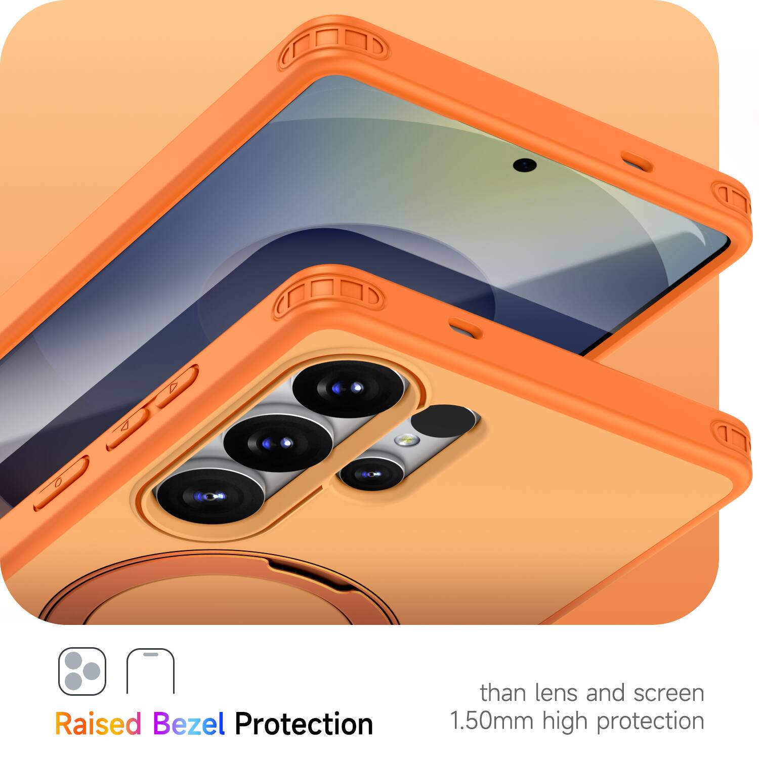 Raised Bezel Protection  
than lens and screen  
1.50mm high protection