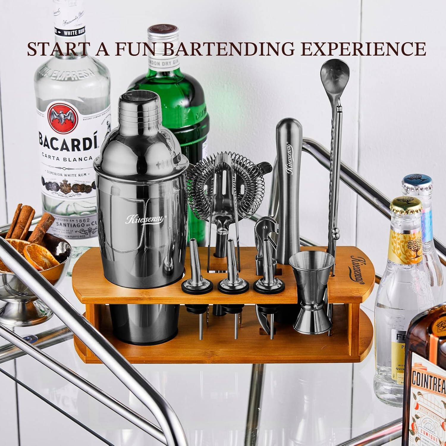 START A FUN BARTENDING EXPERIENCE

WHITE RUM  
BACARDÍ  
CARTA BLANCA  
SUPERIOR WHITE RUM  
SANTIAGO DE CUBA  
EST. 1862

COINTREAU
