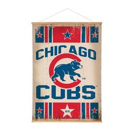 Evergreen Enterprises - Chicago Cubs 36" x 54" Large Canvas Wall Art Tapestry with Wood Frame - Multicolor