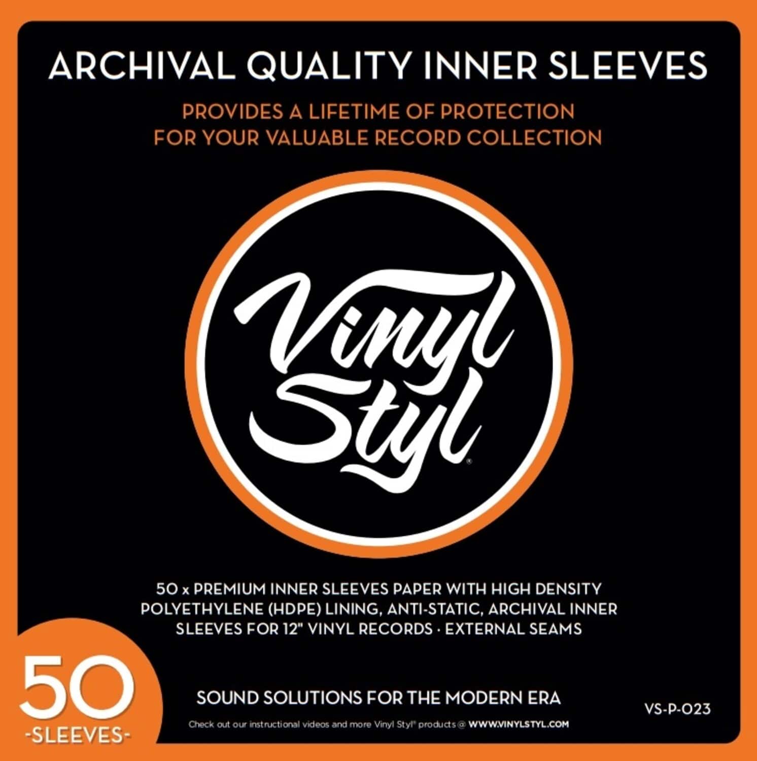 PopMarket - Vinyl Styl® VS-P-023 12 Inch Archival Inner Record Sleeves - HDPE-Lined - 50 Count (White) - BAGS / SLEEVES - Multicolor price history on PriceWatchPro