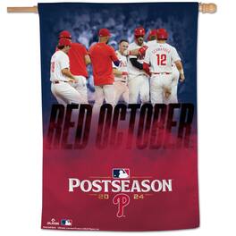 WinCraft - 2024 MLB Postseason Red October 28" x 40" One-Sided Vertical Banner - Multicolor