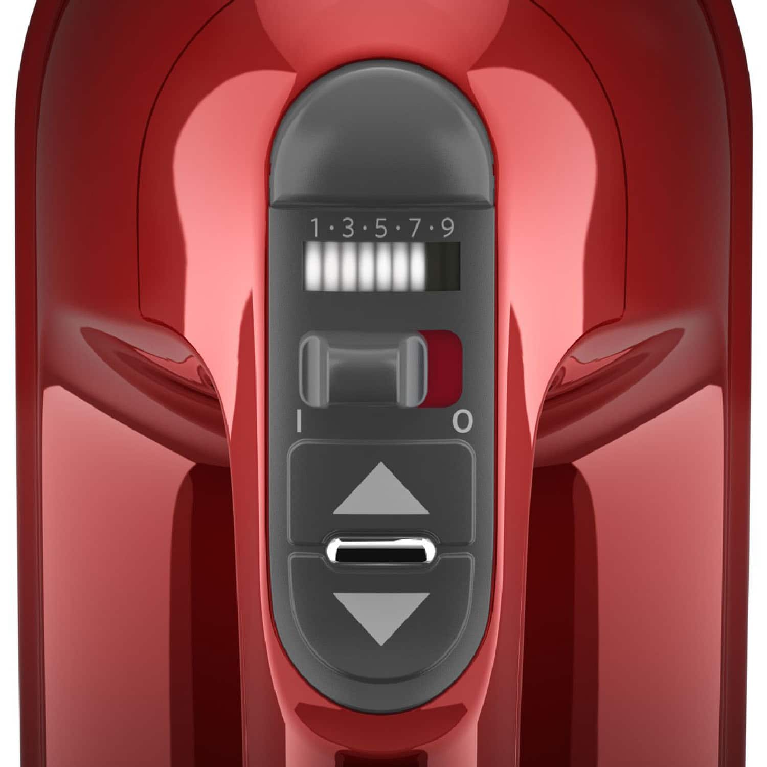 Alt View 5. KitchenAid - 9-Speed Hand Mixer with Turbo Beater II Accessories in Candy Apple Red - Red.