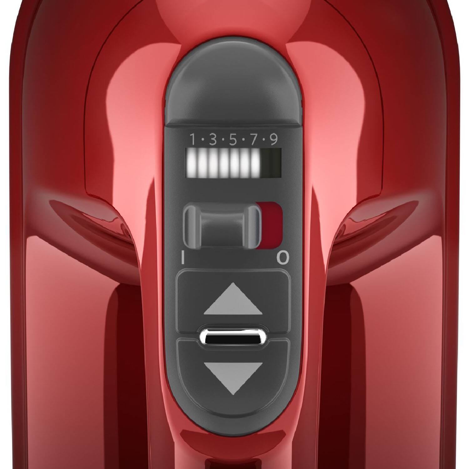 Alt View 5. KitchenAid - 9-Speed Hand Mixer with Turbo Beater II Accessories in Candy Apple Red - Red.