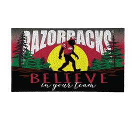 Evergreen Enterprises - Arkansas Razorbacks 28" x 16" Bigfoot Believe in Your Team Turf Door Mat - Multicolor