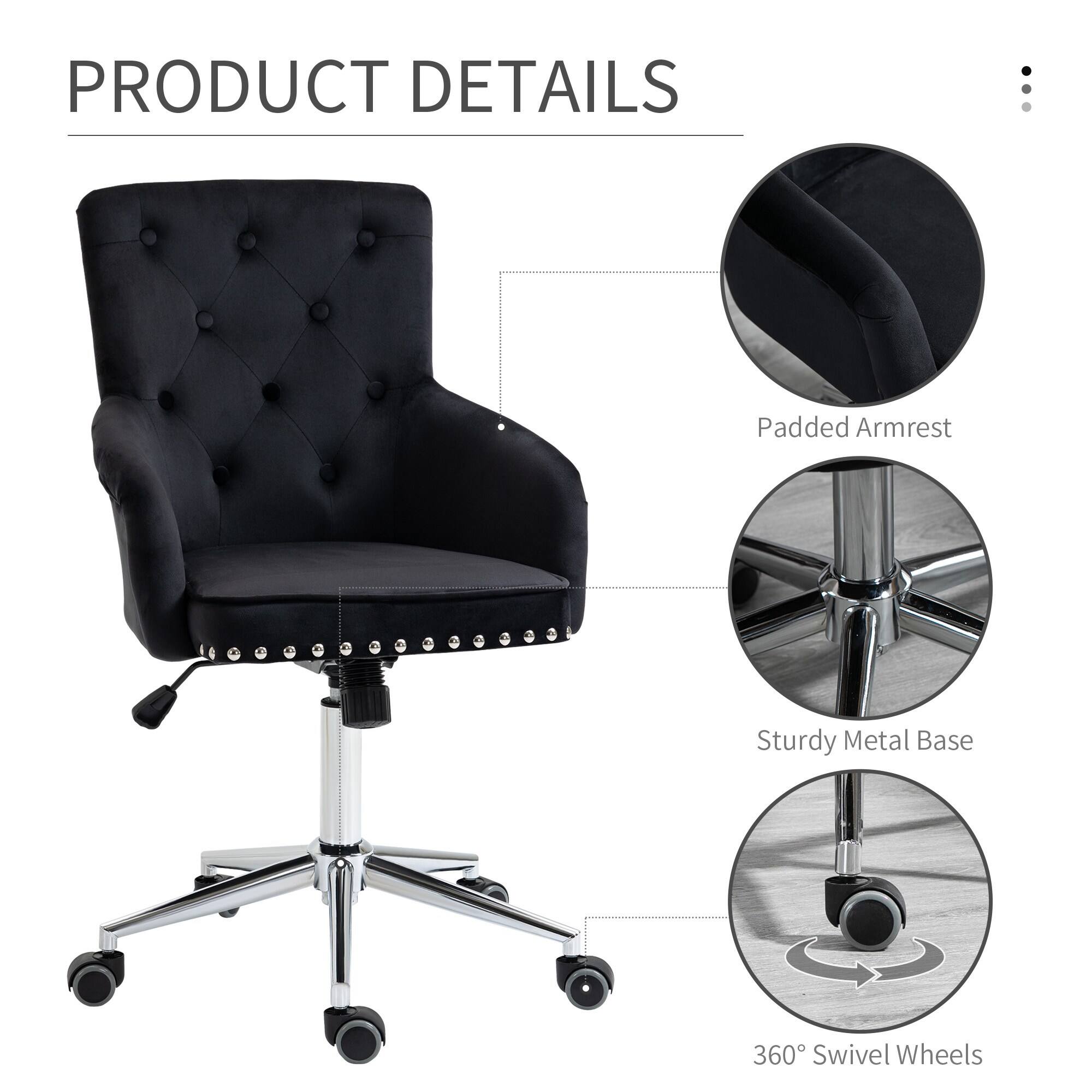 PRODUCT DETAILS

- Padded Armrest
- Sturdy Metal Base
- 360° Swivel Wheels
